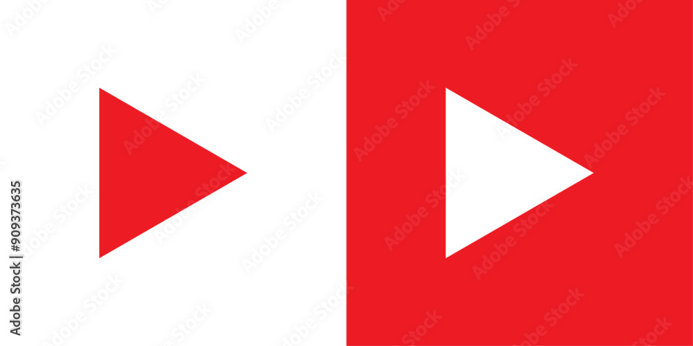 Play icon flat line symbol set. Play icon flat line symbol set.