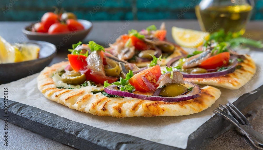 Tasty Coca de Recapte: Andorran Flatbread Topped with Vegetables and Anchovies Tasty Coca de Recapte: Andorran Flatbread Topped with Vegetables and Anchovies