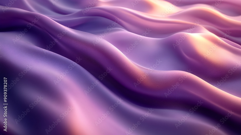 Waves of purple silk fabric with soft lighting, abstract background. Texture and luxury concept Waves of purple silk fabric with soft lighting, abstract background. Texture and luxury concept