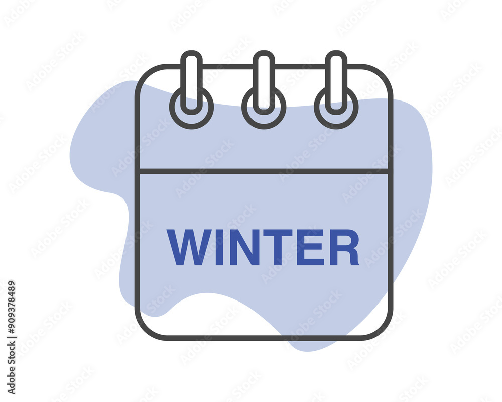 Vector of icons. Daily, monthly, yearly calendar icon. Seasons of the year winter Vector of icons. Daily, monthly, yearly calendar icon. Seasons of the year winter