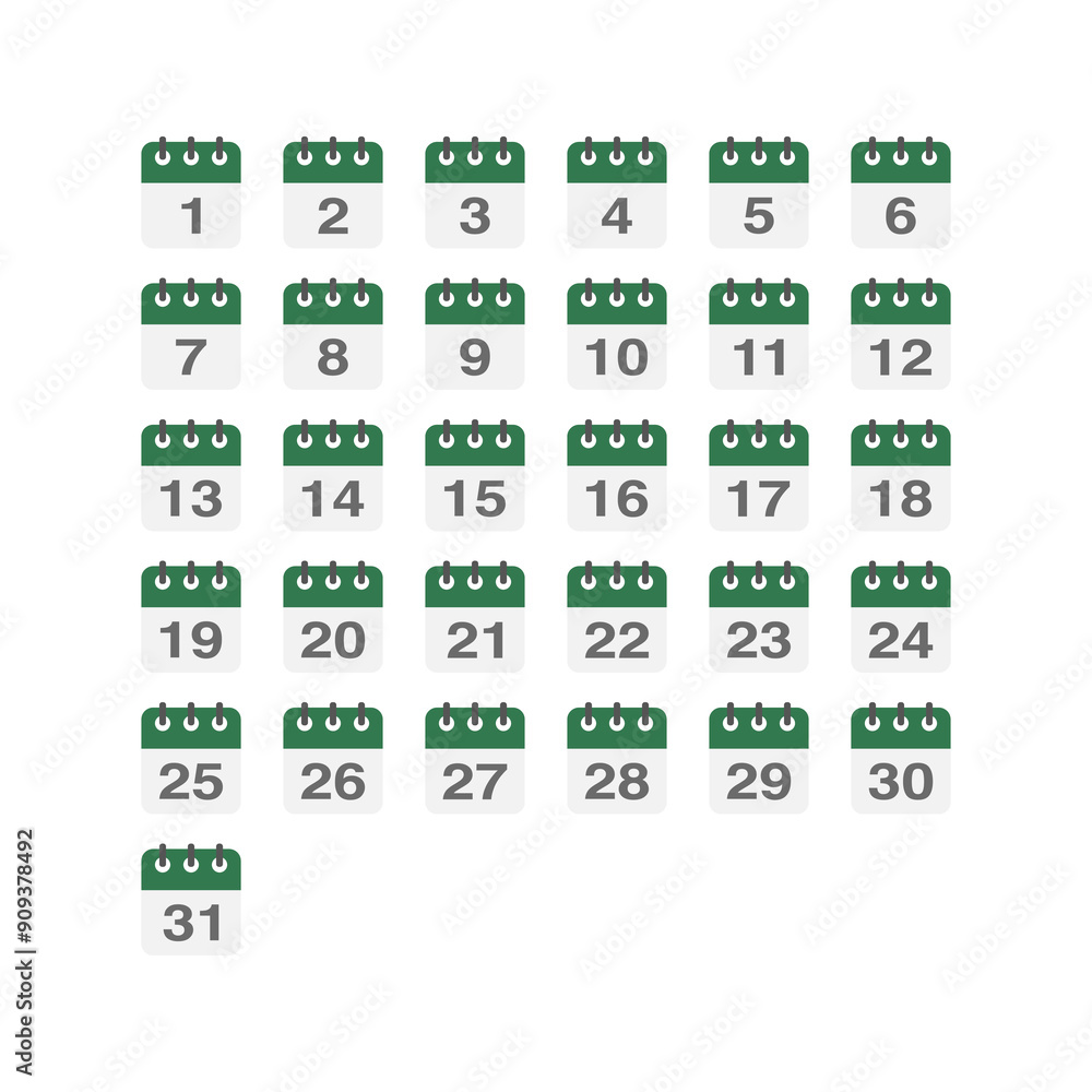 Vector set of icons. Daily, monthly, yearly calendar icon Vector set of icons. Daily, monthly, yearly calendar icon