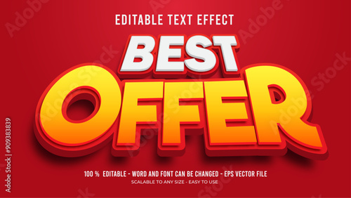 best offer editable text effect