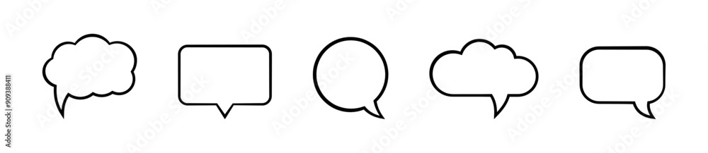 Speech bubble vector icon set. Quote frame gradient collection. Speech bubble vector icon set. Quote frame gradient collection.