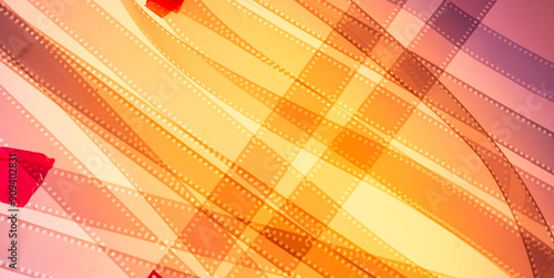 Canvas Print abstract colorful background with film strip