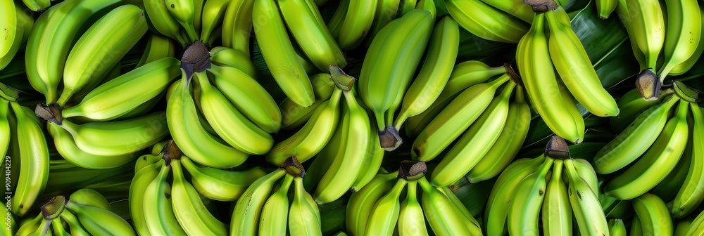 Seamless pattern background of fresh green banana fruit Seamless pattern background of fresh green banana fruit