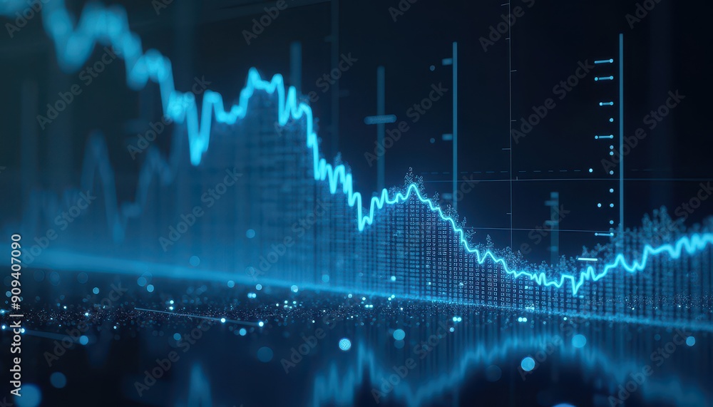 Blue Stock Market Graph. Blue Stock Market Graph.