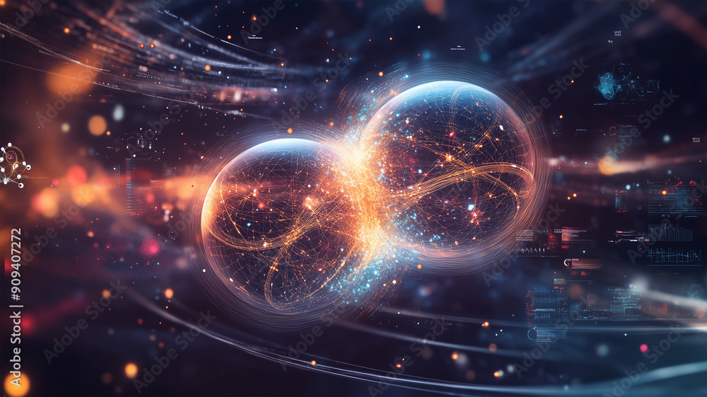 Obraz premium 量子コンピューティング半導体