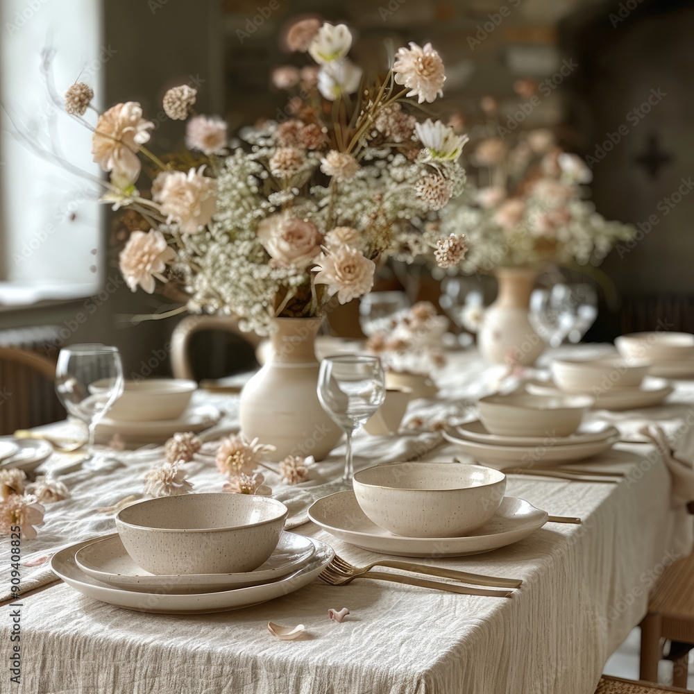 Stylish Minimalist Table Setting Stylish Minimalist Table Setting