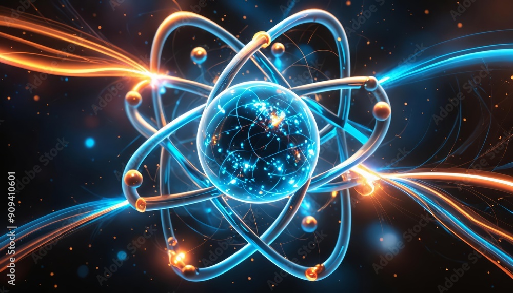 Obraz premium Proton Model in Nuclear Particle Science