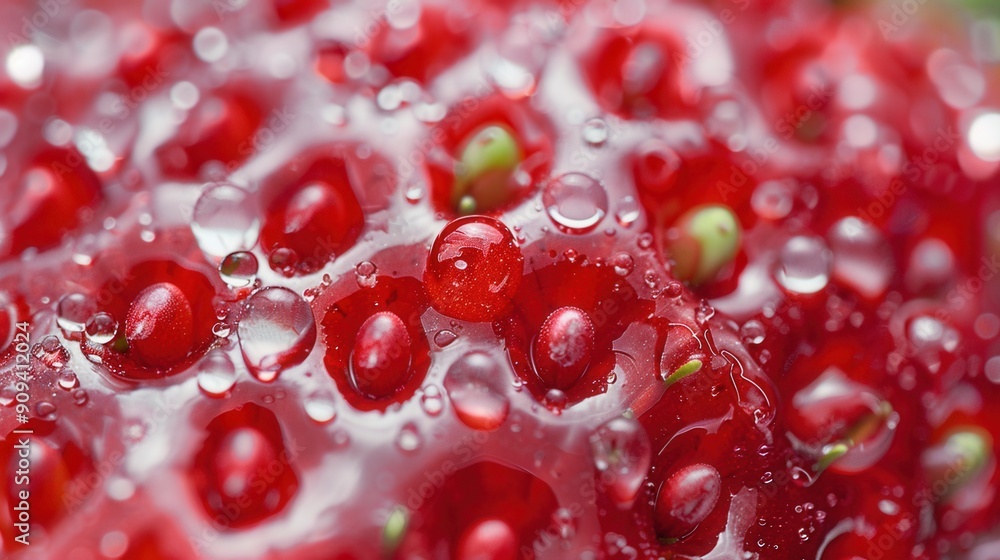 Fresh strawberry fruit closeup macro view Fresh strawberry fruit closeup macro view