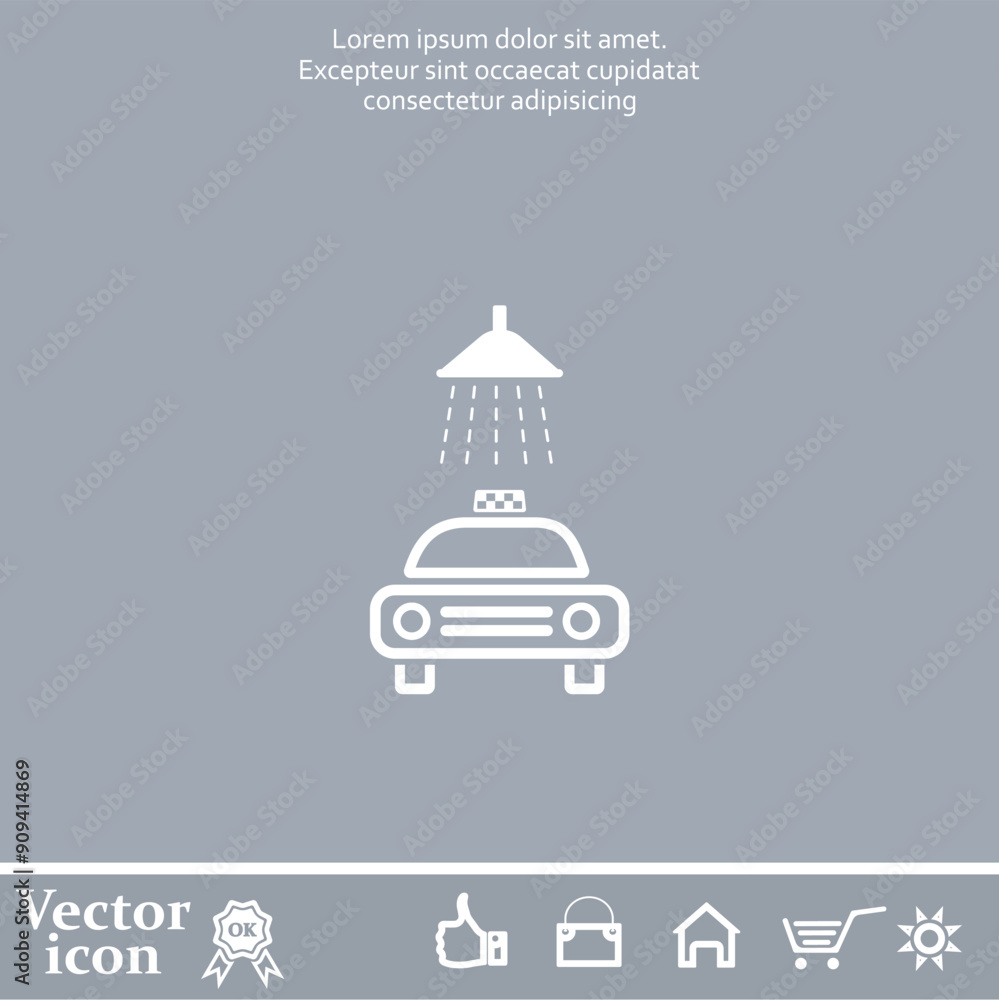 Fototapeta premium Vector dark color icon on a light background in a cage