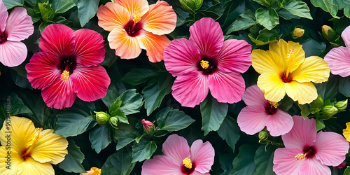 Vibrant Tropical Hibiscus Flowers