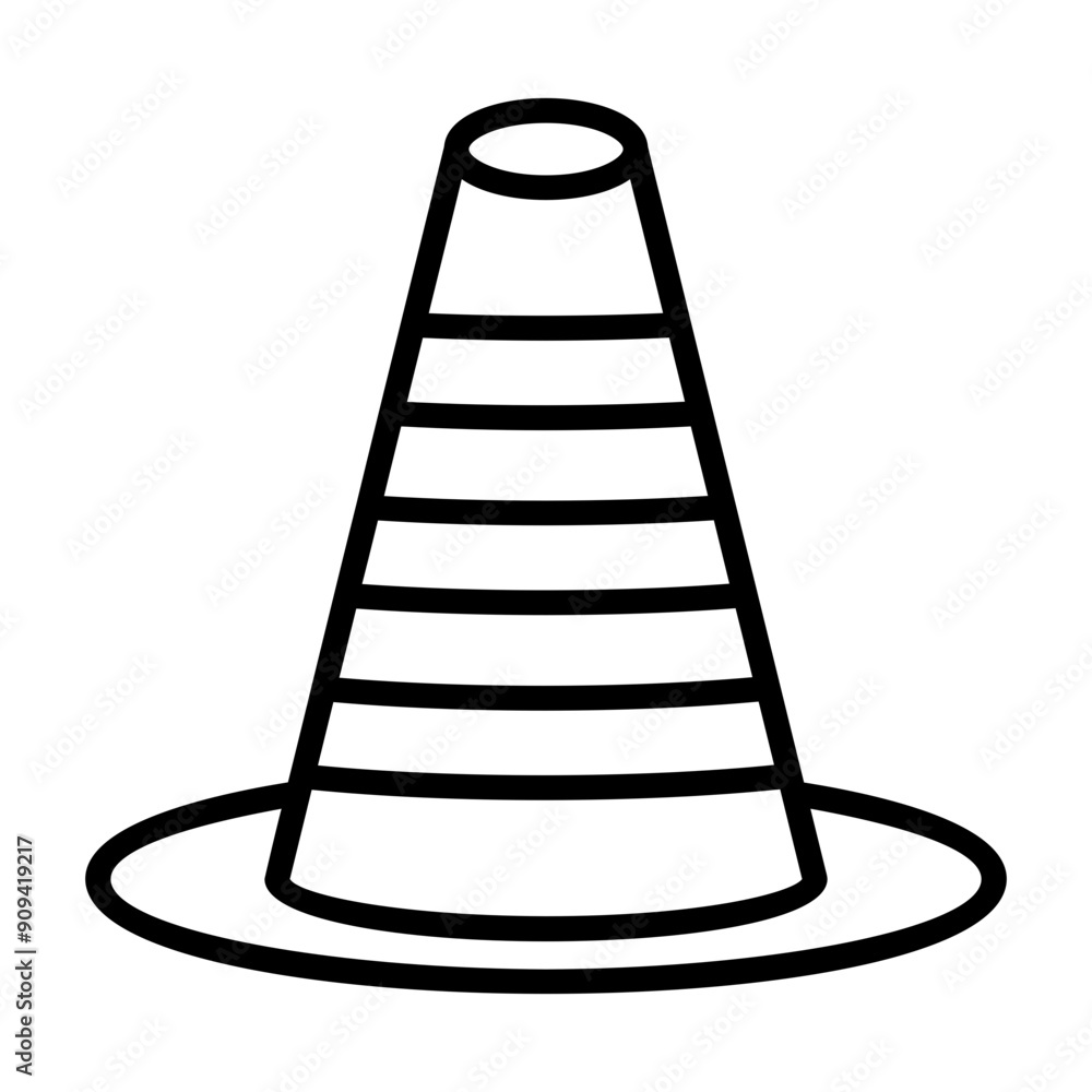 fire cone Line Icon fire cone Line Icon