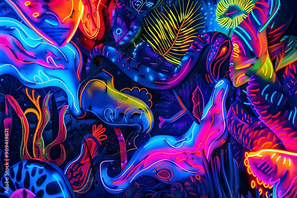 neon painting background neon painting background