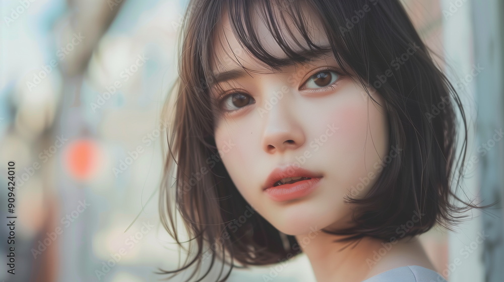 若い女性のモデルのポートレート 若い女性のモデルのポートレート