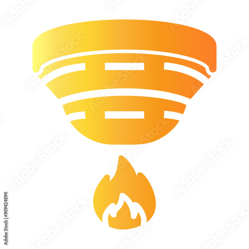 heat detector Gradient icon