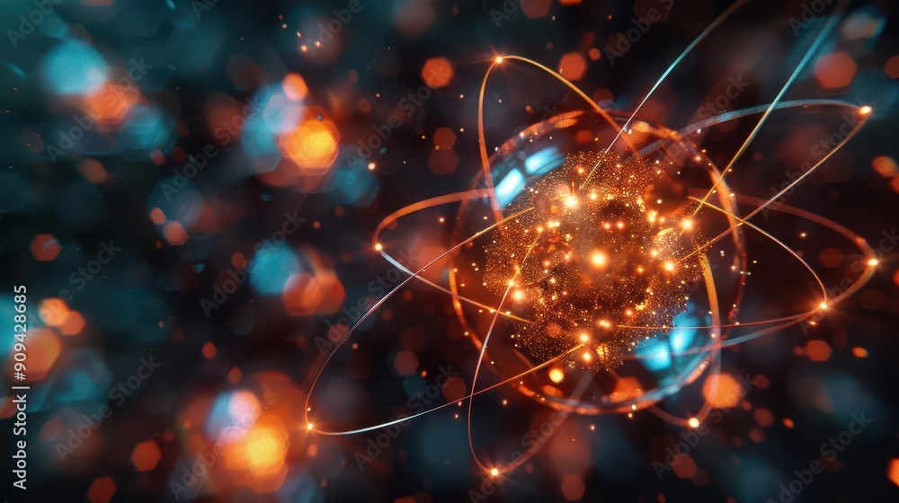 Detailed subatomic structure, quantum scale particles, intricate atomic design, particle physics, uhd, copy space for text, Detailed subatomic structure, quantum scale particles, intricate atomic design, particle physics, uhd, copy space for text,
