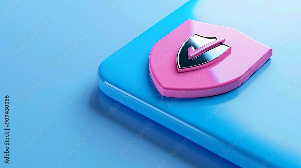A stylish smartphone with a modern security shield icon, representing digital protection and online safety features. A stylish smartphone with a modern security shield icon, representing digital protection and online safety features.