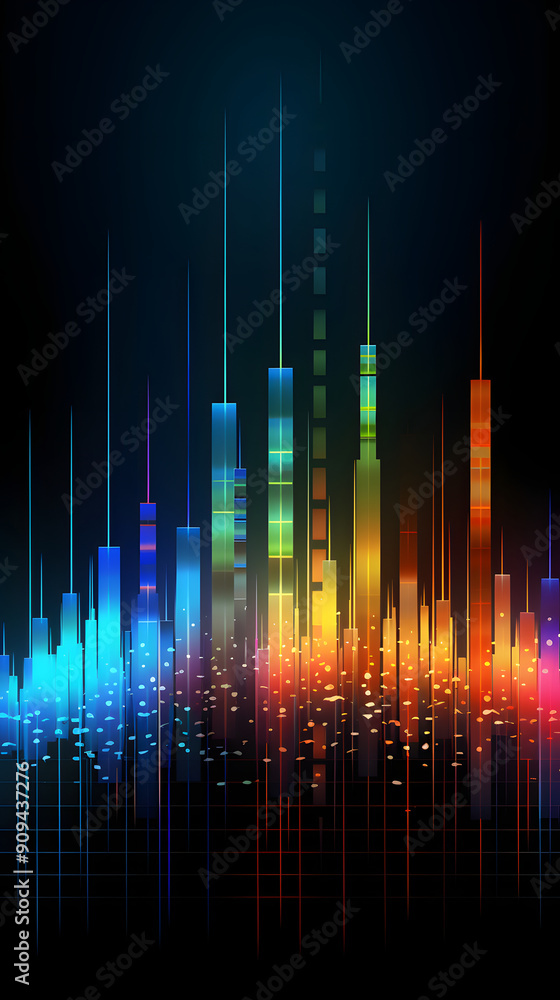 Digital color music equalize glowing light abstract graphic poster background Digital color music equalize glowing light abstract graphic poster background