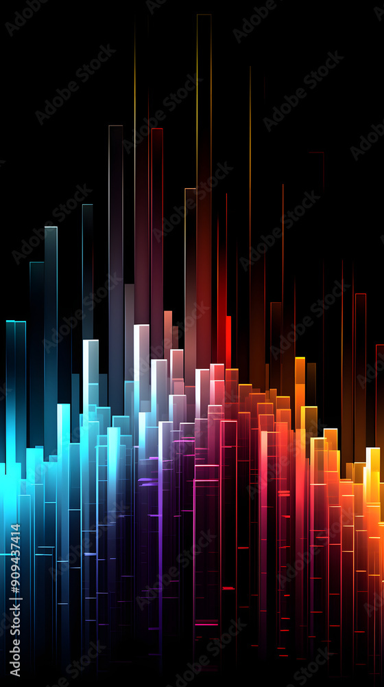 Digital color music equalize glowing light abstract graphic poster background Digital color music equalize glowing light abstract graphic poster background