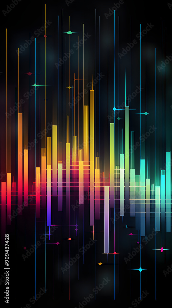Digital color music equalize glowing light abstract graphic poster background Digital color music equalize glowing light abstract graphic poster background