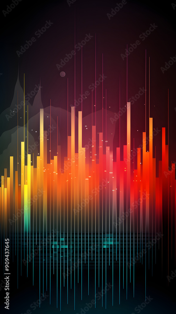 Digital color music equalize glowing light abstract graphic poster background Digital color music equalize glowing light abstract graphic poster background