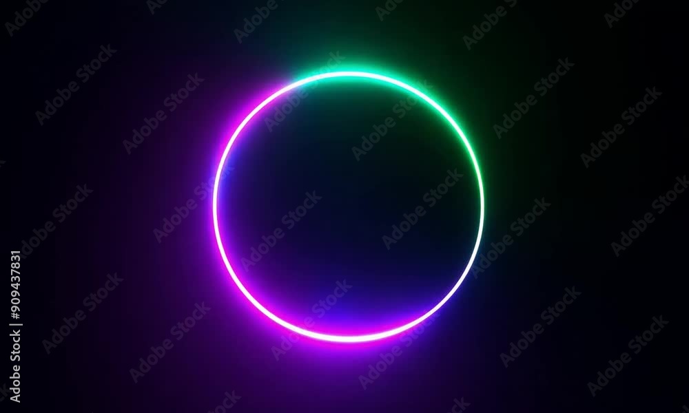 Abstract Neon Circle - Colorful Light Abstract Neon Circle - Colorful Light