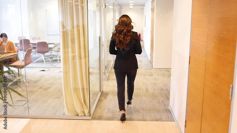 Businesswoman going on a meeting Businesswoman going on a meeting
