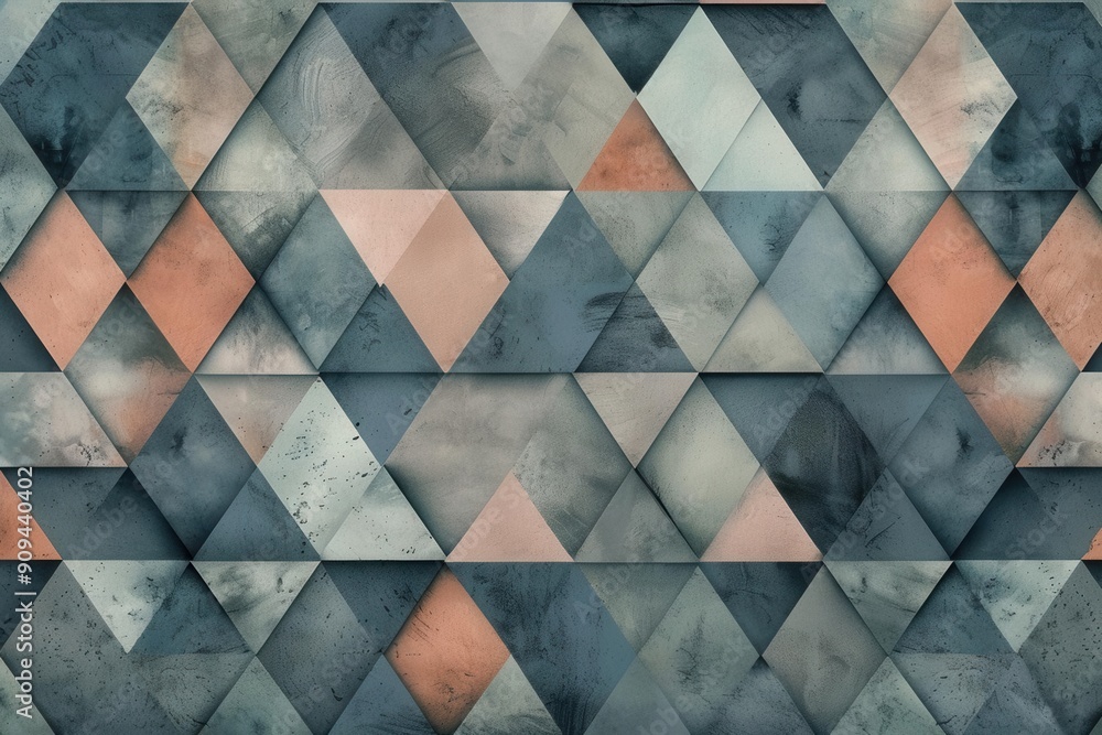 kaleidoscopic geometric wallpaper with interlocking triangles in muted retro hues creating a mesmerizing optical illusion effect kaleidoscopic geometric wallpaper with interlocking triangles in muted retro hues creating a mesmerizing optical illusion effect