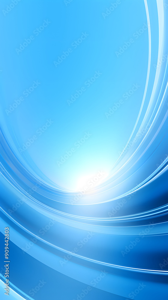 Fototapeta premium Digital blue glowing vortex lines waves abstract graphic poster background