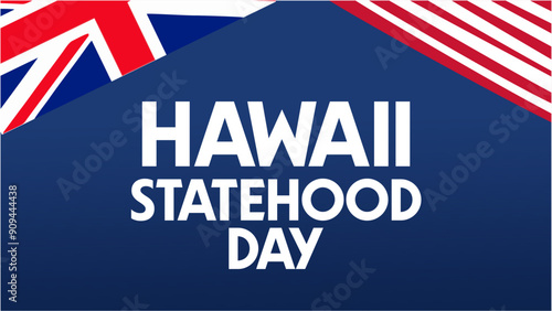 hawaii statehood day with hawaii flag