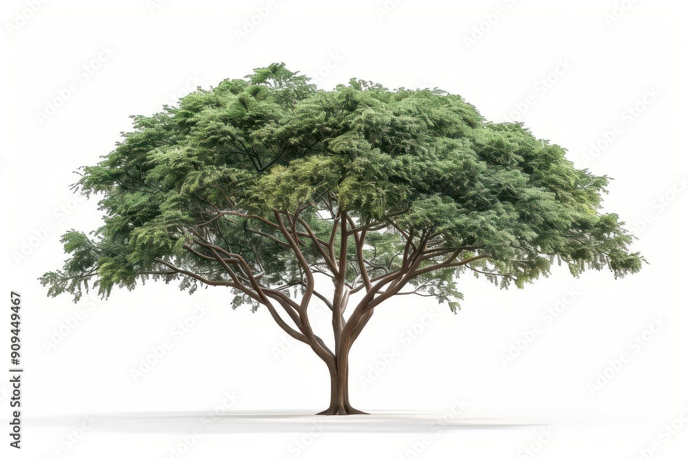 majestic lone tree with spreading canopy isolated on white intricate branches and lush foliage rendered in high detail suitable for various design applications majestic lone tree with spreading canopy isolated on white intricate branches and lush foliage rendered in high detail suitable for various design applications