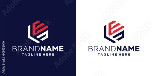 Creative Abstract Hexagon LEF Letter Logo Design, Design Inspiration, Illustration, Vector