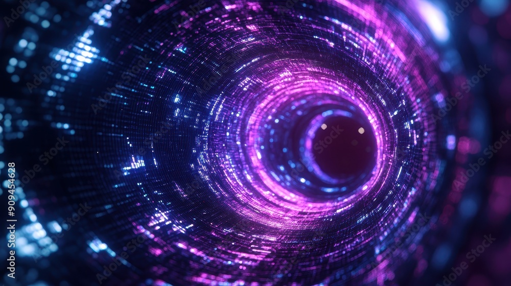 Securing Data Tunnel in Cybersecurity Network with VPN Protocol and Hologram Art Securing Data Tunnel in Cybersecurity Network with VPN Protocol and Hologram Art
