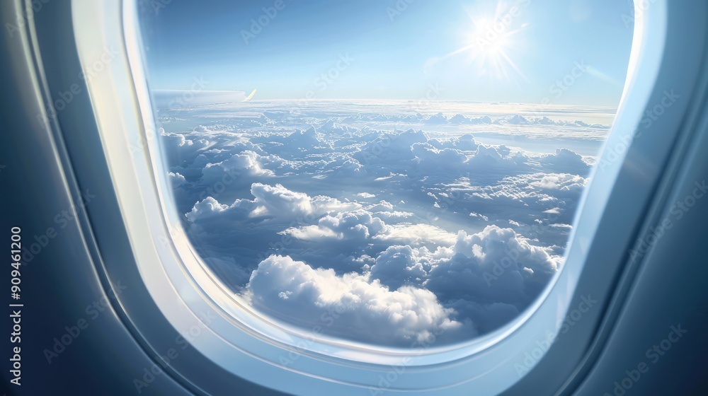 Sky View From Airplane Window Sky View From Airplane Window