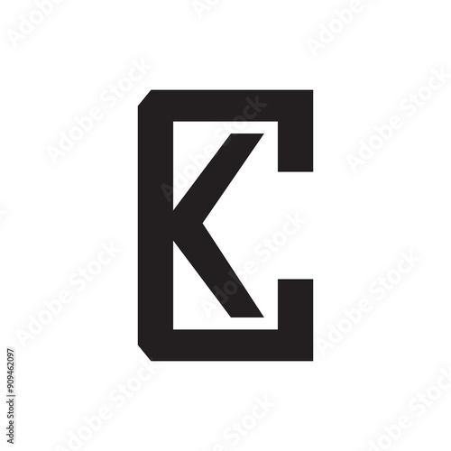 ck initial logo , font logo