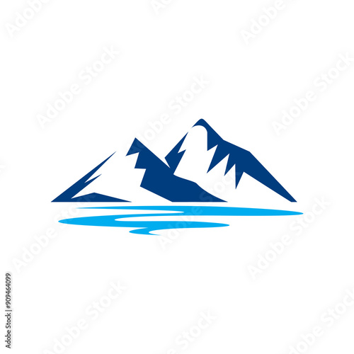 simple mountain logo , adventure logo