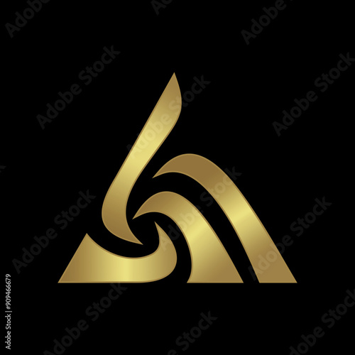 abstract stone philosophy logo , triangle logo