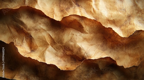 Crumpled beige paper with rich textures, evoking a sense of age and authenticity