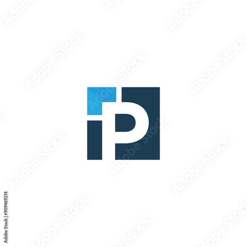 Logo Letter P Tecnology Simple