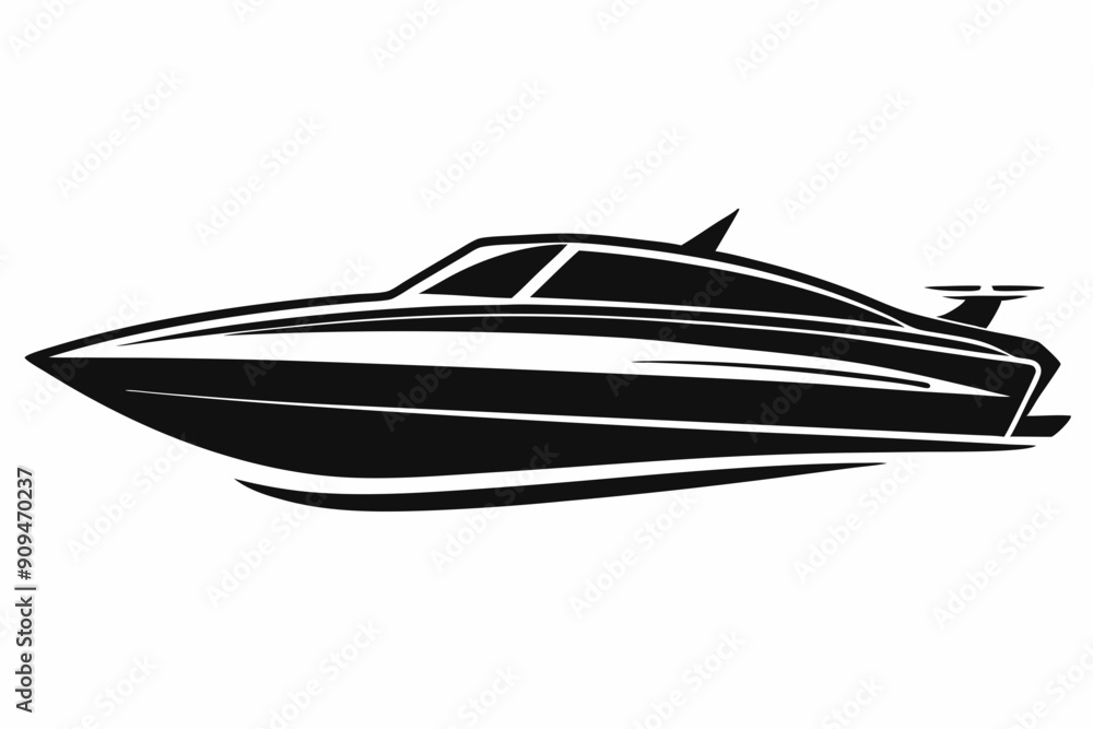 speed boat icon, speed boat silhouette vector collection speed boat icon, speed boat silhouette vector collection