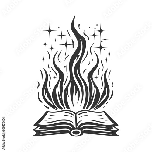 Wizard Illustration Clip Art Design Shape Logo. Symbol of Class Silhouette Icon Vector.