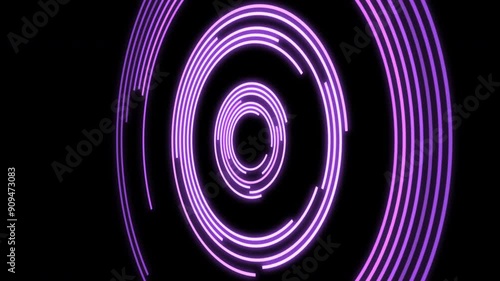 3D Arc Offset D Audio Reactive Equalizer Purple Y50 Degrees Large VJ Loop Animation 02 photo