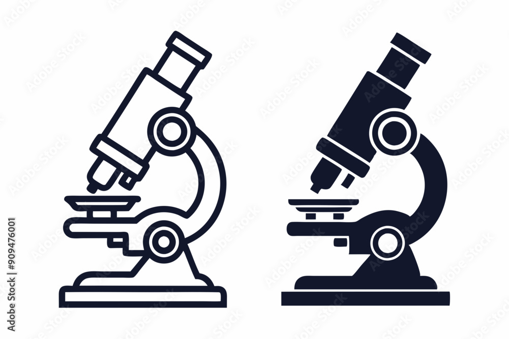 Microscope vector icon symbol, Silhouette of a microscope
Microscope vector icon symbol, Silhouette of a microscope