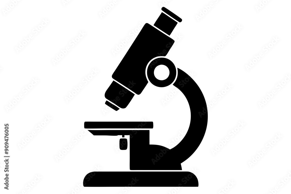 Microscope vector icon symbol, Silhouette of a microscope
Microscope vector icon symbol, Silhouette of a microscope