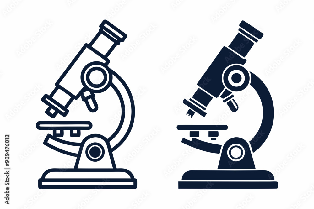 Microscope vector icon symbol, Silhouette of a microscope
Microscope vector icon symbol, Silhouette of a microscope
