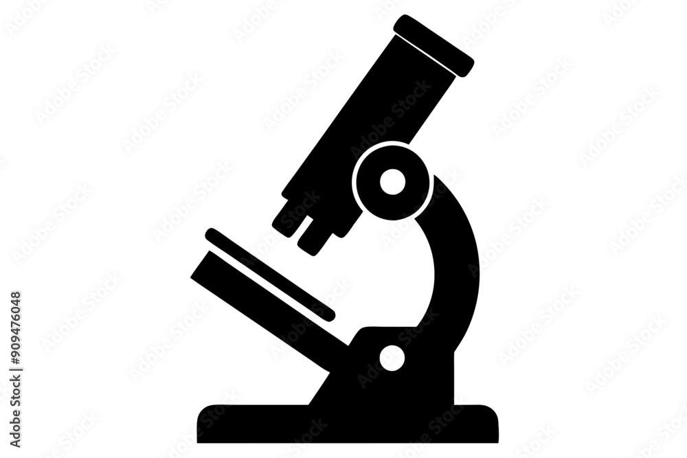 Microscope vector icon symbol, Silhouette of a microscope
Microscope vector icon symbol, Silhouette of a microscope