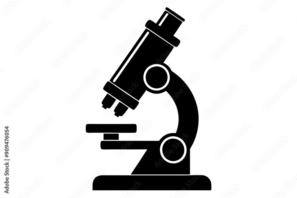 Microscope vector icon symbol, Silhouette of a microscope
Microscope vector icon symbol, Silhouette of a microscope