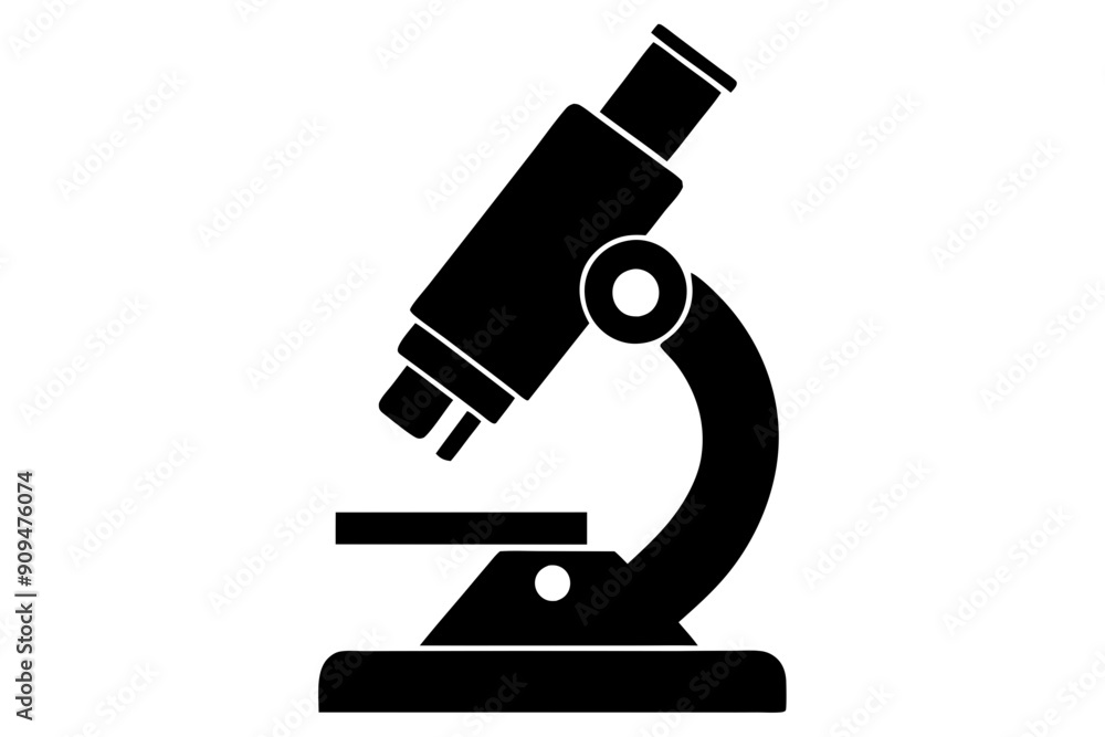 Microscope vector icon symbol, Silhouette of a microscope
Microscope vector icon symbol, Silhouette of a microscope
