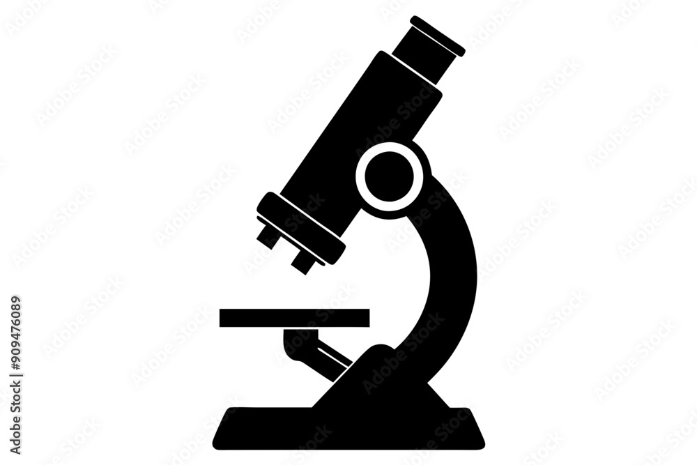 Microscope vector icon symbol, Silhouette of a microscope
Microscope vector icon symbol, Silhouette of a microscope
